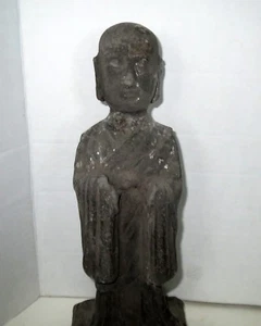 Antica Tomba Cinese Antica Assistente QING BUDDHA - SCULTURA CERAMICA ARGENTO - Foto 1 di 8