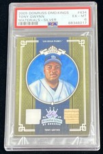 Tony Gwynn 2005 Donruss Diamond Kings Crowning Moment Materials /100 PSA 6 POP 2