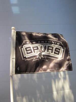 San Antonio Spurs Car Window Flag preowned - Image 1 of 4