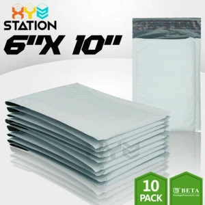 10 PCS  #0 6x10 (6x9) Poly Bubble Mailers Padded Envelope Shipping Supply Bags - Picture 1 of 9