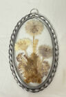 Lasting Impressions Real Pressed Flowers in Glass Oval Metal Frame Suncatcher 6”