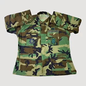 US Military Coat Large BDU Combat Hot Weather Woodland Camo Ripstop - Picture 1 of 15