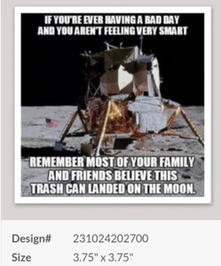 MOON HOAX STICKERS - Picture 1 of 24