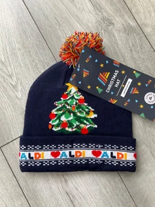 ALDI MANIA LIMITED EDITION CHRISTMAS HAT..BRAND NEW.CHRISTMAS TREE..BOBBLE STYLE - Picture 1 of 3