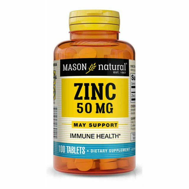 Mason Natural Vitamins Zinc 50mg Tablet - 100 Count