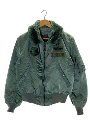 Alpha Industries 90S/B-15D/Made In Usa/Emblem/Flight Jacket/S/Nylon/Green/Mil-J- - Image 1 of 4