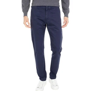 J.Crew 484 Slim-Fit Broken-in Chino Pants Mens 33x32 Blue Cotton Twill Zip Fly - Picture 1 of 9