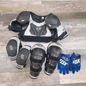 FOX Racing Titan Motocross Chest Protector Youth Sz M/L Knee Elbow Pads Lot - Picture 1 of 10
