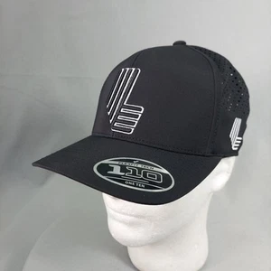 LIV GOLF Hat Cap Snap Back Men Mesh Back Embroidered FlexFit Tech 110 BLACK NWT - Picture 1 of 23