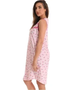 DREAM WEST Floral Pink Nightgown Sleeveless Lace Trim Loungewear Sleepwear 3X - Picture 1 of 9