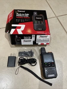 Rapid Radios Nationwide PTT Walkie-Talkie push-to-talk - Model G1 New Open Box - Zdjęcie 1 z 5