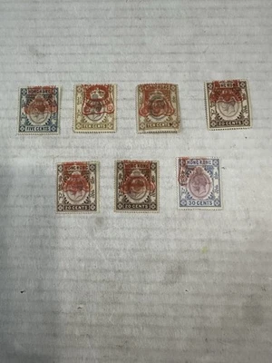 Colección de sellos usados de 7 de alto valor HONG KONG 5 10 20 30 CENTAVOS Foto 1 de 4