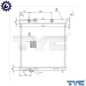 RADIATOR ENGINE COOLING 705-0072-R FOR PEUGEOT 207/Hatchback/Van/SW/CC 208 1.4L - Picture 1 of 9