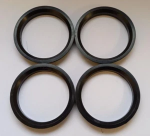 Spigot Rings Set Of 4! 66.6 - 57.1 To Suit Audi, VW Mercedes TUV Hub Ring - Picture 1 of 2