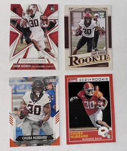 2021 Panini CHUBA HUBBARD RC 4-Card Lot Rookies & Stars Legacy OK State PANTHERS - Picture 1 of 5