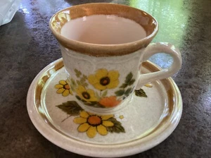 Mikasa Stone Manor MELISSA F5811 Saucer & Cup Set Garden Club Fresh Floral 404 - Picture 1 of 7