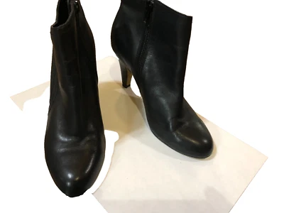 Mujer Cuero Negro Talla 7M Bella Vita Botines Tacones, Cremalleras Foto 1 de 4