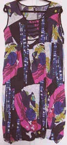 Taking Shape DRESS stretch Knit s/less Tunic Dress strap trim~ Women plus sz XXS - Picture 1 of 5