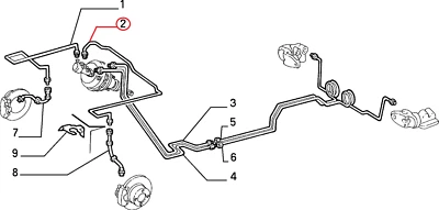 FABRICANTE DE EQUIPOS ORIGINALES FIAT Punto 1993-2000 tubo rígido de freno delantero n/lado izquierdo de Servo 71737715 Foto 1 de 3