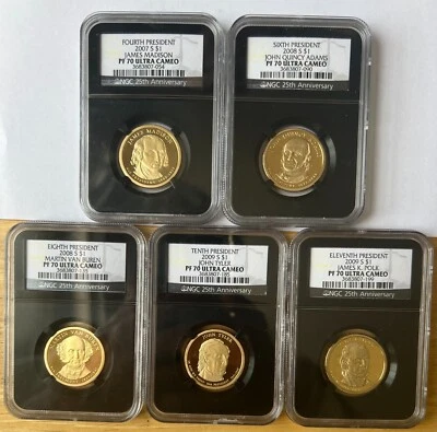 PF70 PRESIDENT DOLLAR $1 NGC ULTRA CAMEO BLACK RETRO LABEL (I PURCHASE = 1 COIN) - Image 1 of 2