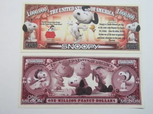 Peanuts TV Show SNOOPY è il cane di Charlie Brown ~ $ 1.000.000 un milione di dollari - Foto 1 di 2