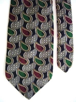 Corbata para hombre Madison & Rhodes seda novedad negra multi 3 1/8" x 56" Foto 1 de 2