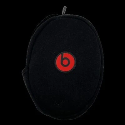 Beats by Dre Soft Case For Beats Solo Headphones Black Red Zipper Pouch w Pocket - Image 1 of 4