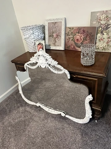 French Style Barbola Mirror Cover