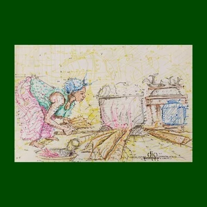 "Fanning the Flames of Tradition" Wall Art Wall Decor - Picture 1 of 5