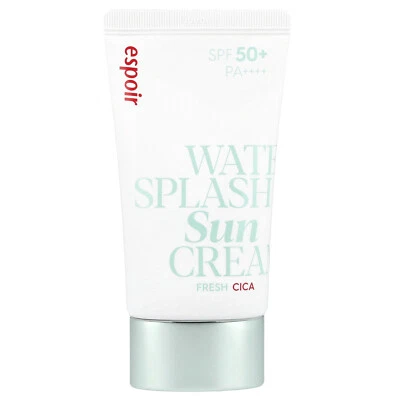 ESPOIR Water Splash Sun Cream, Fresh Cica, SPF 50+ PA++++, 60 ml