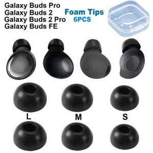 6PCS Memory Foam Ear Tips for Samsung Galaxy Buds 2 2Pro Pro FE Eartips Ear Pads - Picture 1 of 6