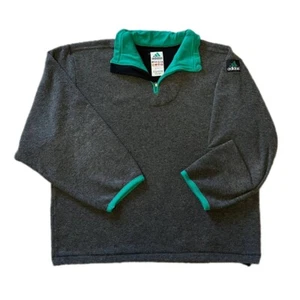 Vintage Adidas Equipment Fleece Polartec 1/4 Zip Grey/Teal Mens Size XL - Picture 1 of 14