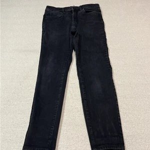 Buffalo Jeans By David Bitton Mens 28/28 Black Dark Washed Tapered Fit Jeans - Picture 1 of 12