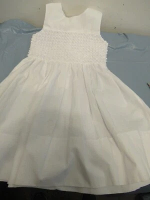 G) Vestido Rosalina Blanco Calado a Mano Talla 2T para Niñas Foto 1 de 4