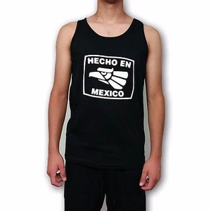 Mexico Soccer Men's Black Tank Top Hecho en Mexico White Logo - Picture 1 of 1