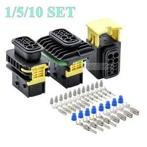 Kit de enchufe conector impermeable macho hembra automotriz TE HDSCS de 10 vías/pin - Imagen 1 de 12