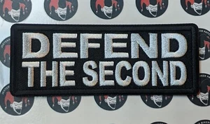 Defend The Second / Second Amendment Embroidered Biker Patch - Picture 1 of 1