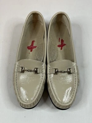 Zapatos cómodos SAS Metro para mujer sin cordones talla 7M hueso marfil charol Foto 1 de 4