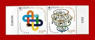 Azerbaiyán 2023 * EUROPA * Paz - el valor más alto de la humanidad * Conjunto * MNH Foto 1 de 2