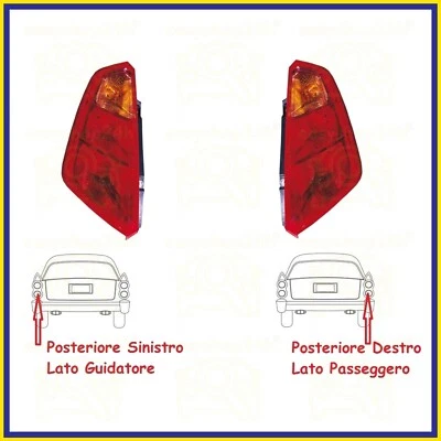 SET 2 FARO FANALE FANALINO POSTERIORE PER GRANDE PUNTO 2005 STOP GRUPPO OTTICO - Immagine 1 di 3