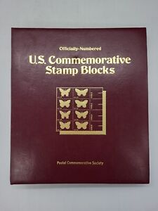 Vitg Officially Numbered US Commemorative Stamp Blocks Binder Maroon 77 Panels