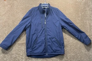 Alo Yoga Jacket Mens XL Blue Full Zip Pockets Fleece Lined Activewear Gym - LOOK - Picture 1 of 11