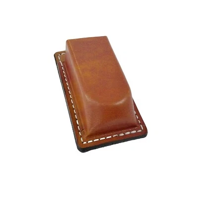 DeSantis Leather Magazine Pouch Hip Carrier Double Stack 9mm .40 Brown Leather - Imagem 1 de 4