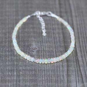 Natürliche Opal Perlen Armband Heilung Zierlich Opal Armband Geschenke für Frauen - Bild 1 von 4
