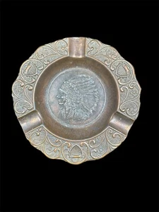 Vintage ‘chief’ Head Ashtray, Almar Metal Arts Copper Collector Ashtray - Picture 1 of 4