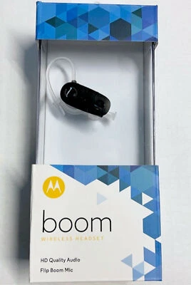 NEW Motorola Boom HX600 Wireless Headset HD Audio Bluetooth Flip Mic Headphones - Image 1 of 4