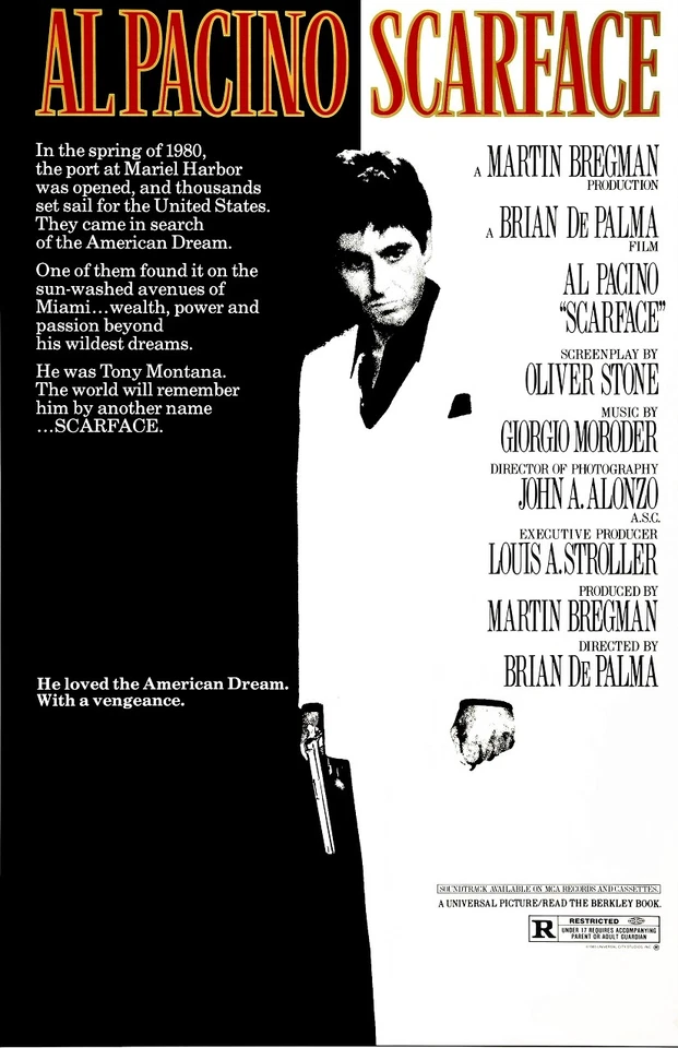 Scarface movie poster : 11" x 17" - Al Pacino Poster, Brian De Palma