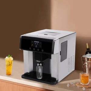 Dispensador de hielo eléctrico 10-15 kg/día 1,8 L 2 en 1 dispensador de máquina de hielo de encimera - Imagen 1 de 18