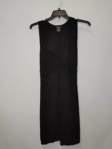 DKNY Womens Black Dress Size M Runched Sleeveless Maxi Long - Picture 1 of 8