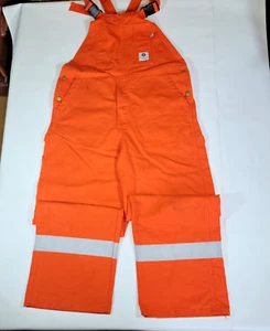 Tyndale HRC2 Bib Overall Men's M HRC2 Flame Resistant Hi Vis Orange Made in USA - Picture 1 of 12